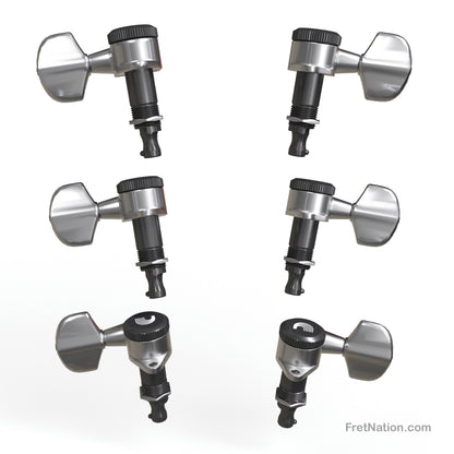 D'Addario D'Addario Auto-Trim Locking Tuning Machines 03+03 Setup Chrome - PWAT-331L