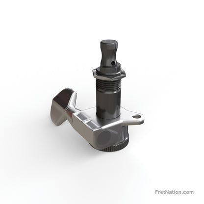 D'Addario D'Addario Auto-Trim Locking Tuning Machines 06 In-Line setup Chrome - PWAT-6R1