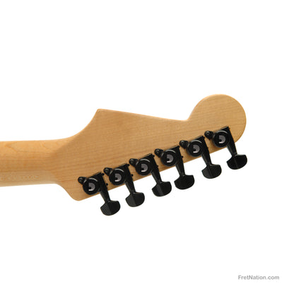 D'Addario D'Addario Auto-Trim Locking Tuning Machines 06 In-Line setup Black - PWAT-6R2