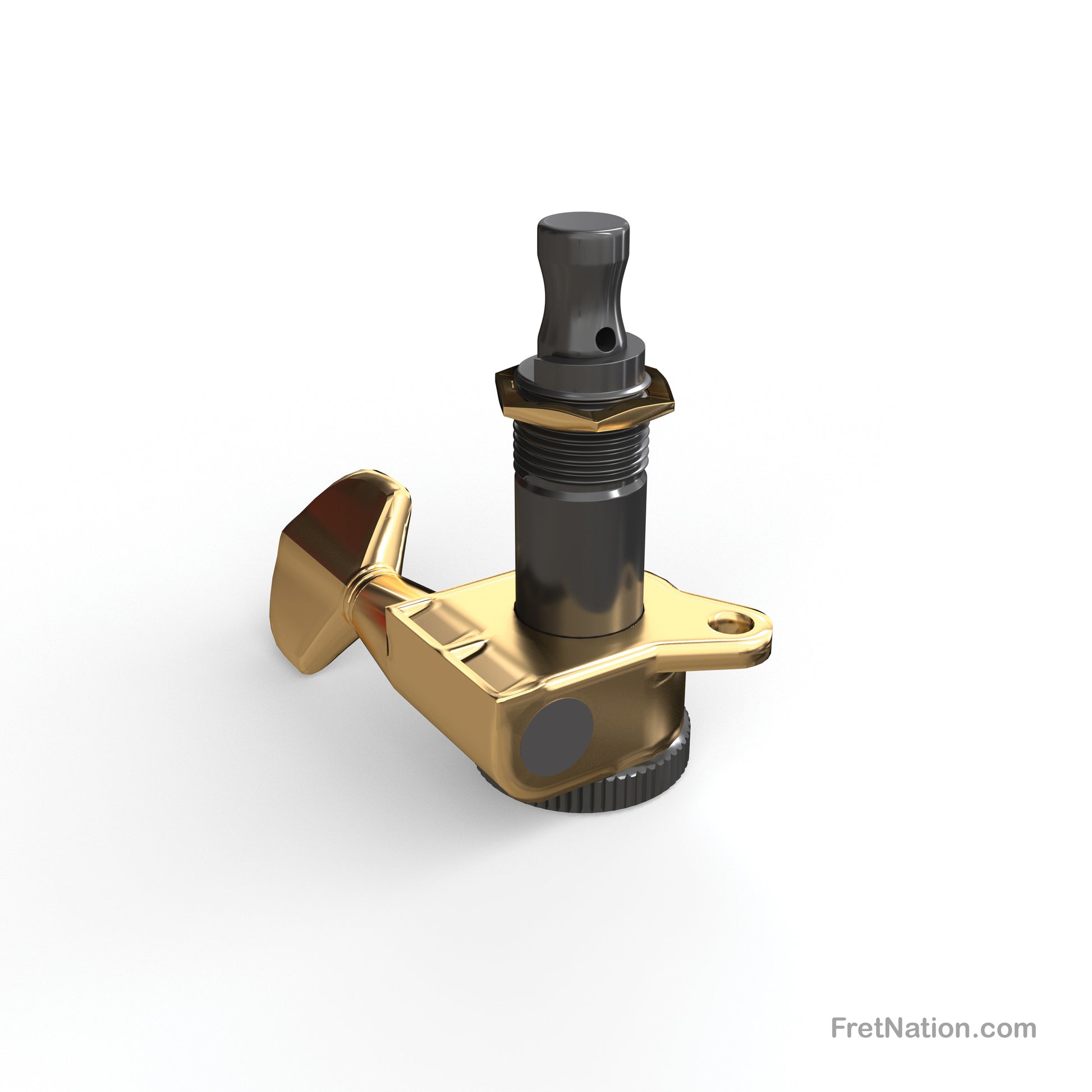 D'Addario D'Addario Auto-Trim Locking Tuning Machines 06 In-Line setup Gold - PWAT-6R3