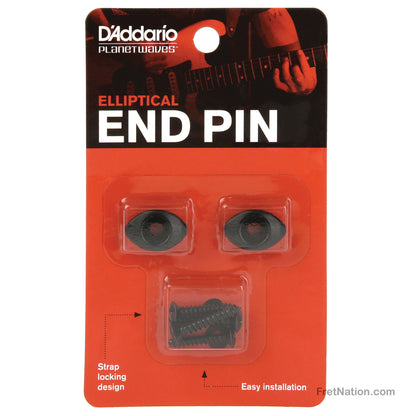 D'Addario D'Addario Elliptical End Pins Black - PWEEP102