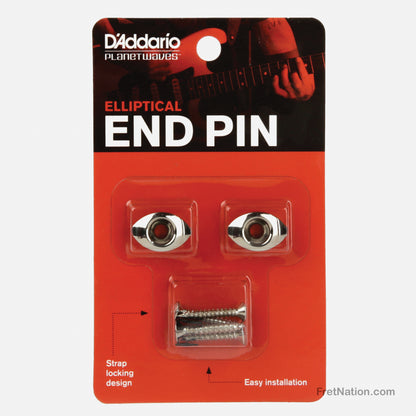 D'Addario D'Addario Elliptical End Pins Chrome - PWEEP202