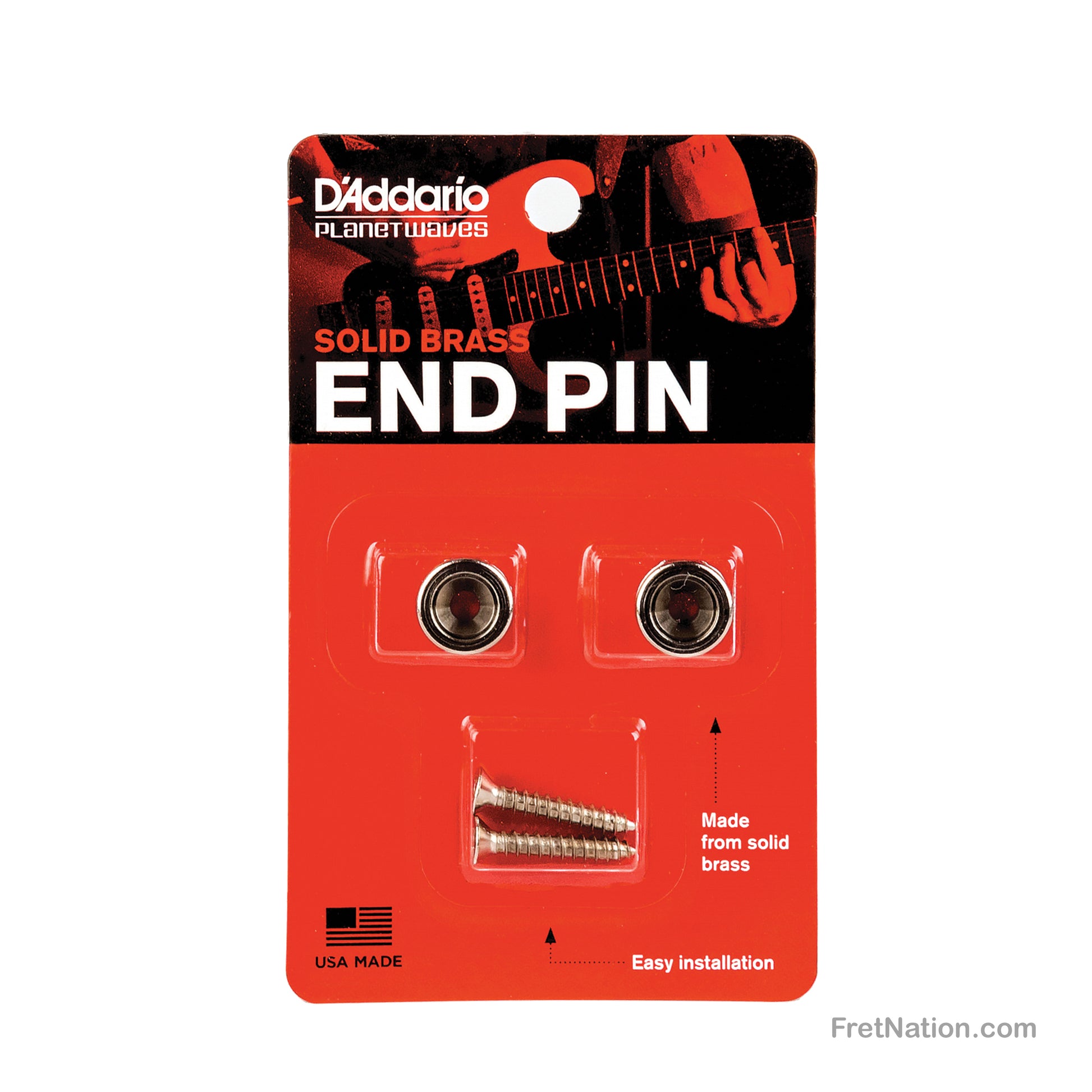 D'Addario D'Addario Solid Brass End Pins Pair Chrome - PWEP202