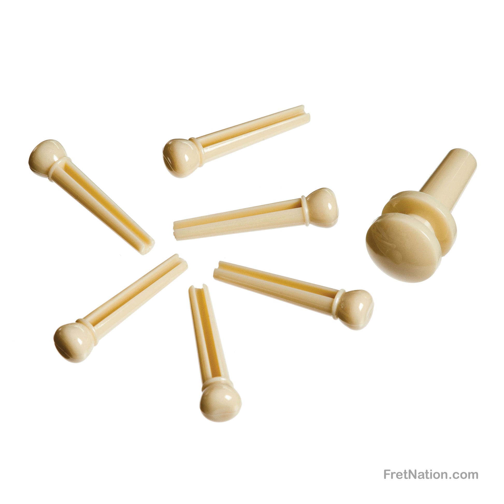 D'Addario D'Addario Injected Molded Bridge Pins with End Pin 07-pack Ivory - PWPS11