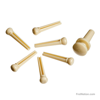 D'Addario D'Addario Injected Molded Bridge Pins with End Pin 07-pack Ivory - PWPS11