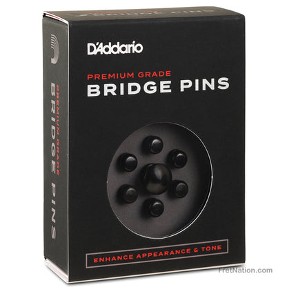D'Addario D'Addario Ebony Bridge Pins with End Pin Set Ebony - PWPS1