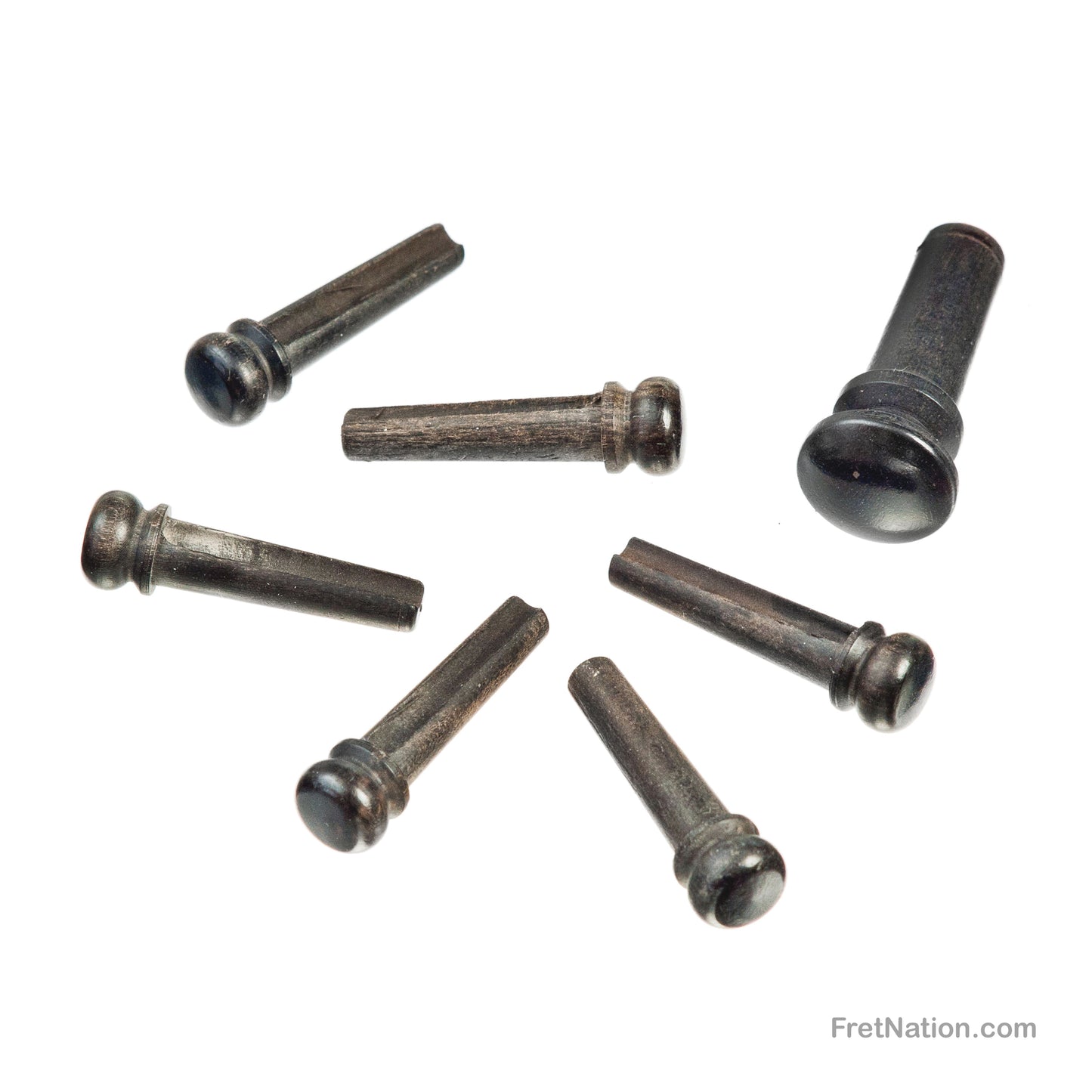 D'Addario D'Addario Ebony Bridge Pins with End Pin Set Ebony - PWPS1