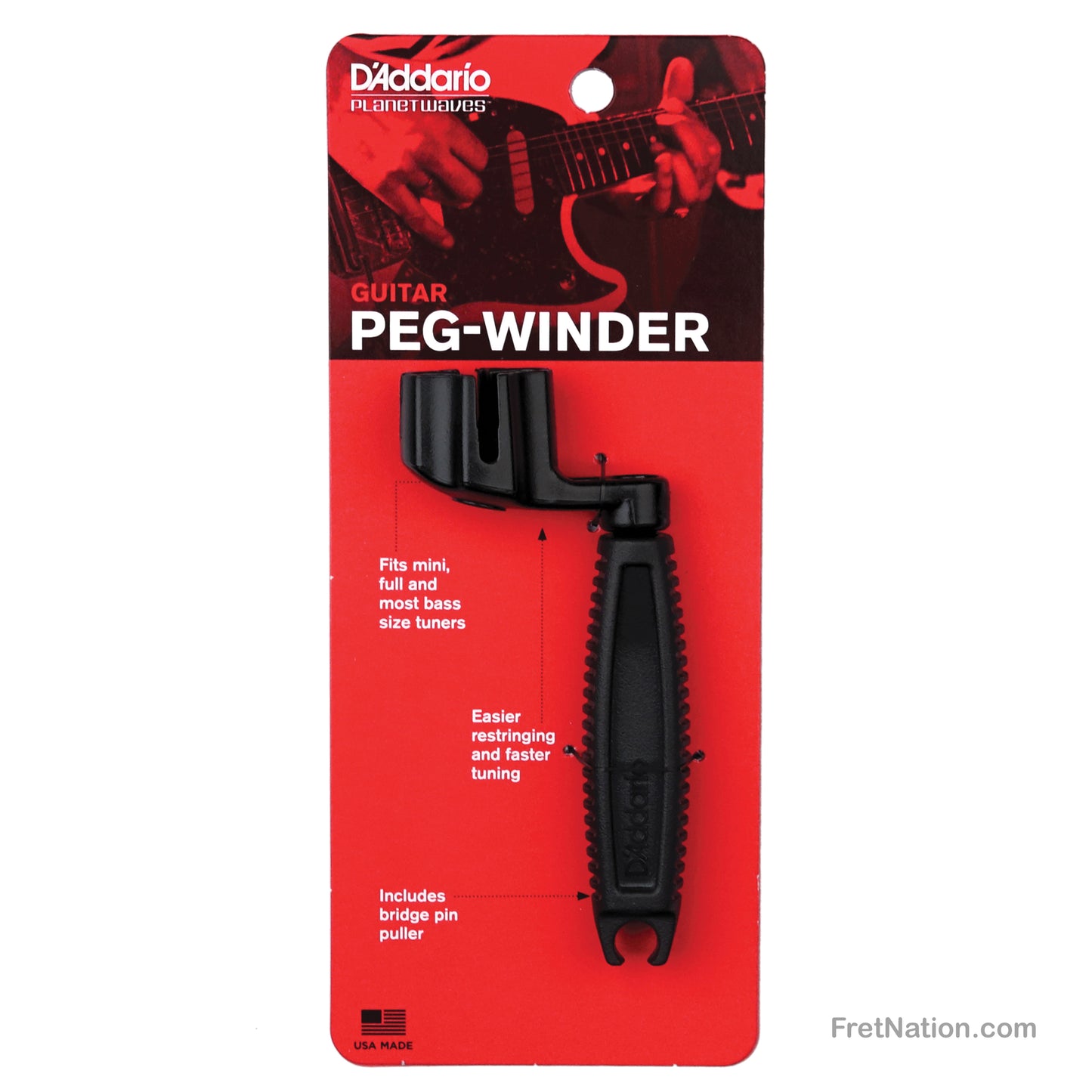 D'Addario D'Addario Ergonomic Guitar Peg Winder - PWPW1