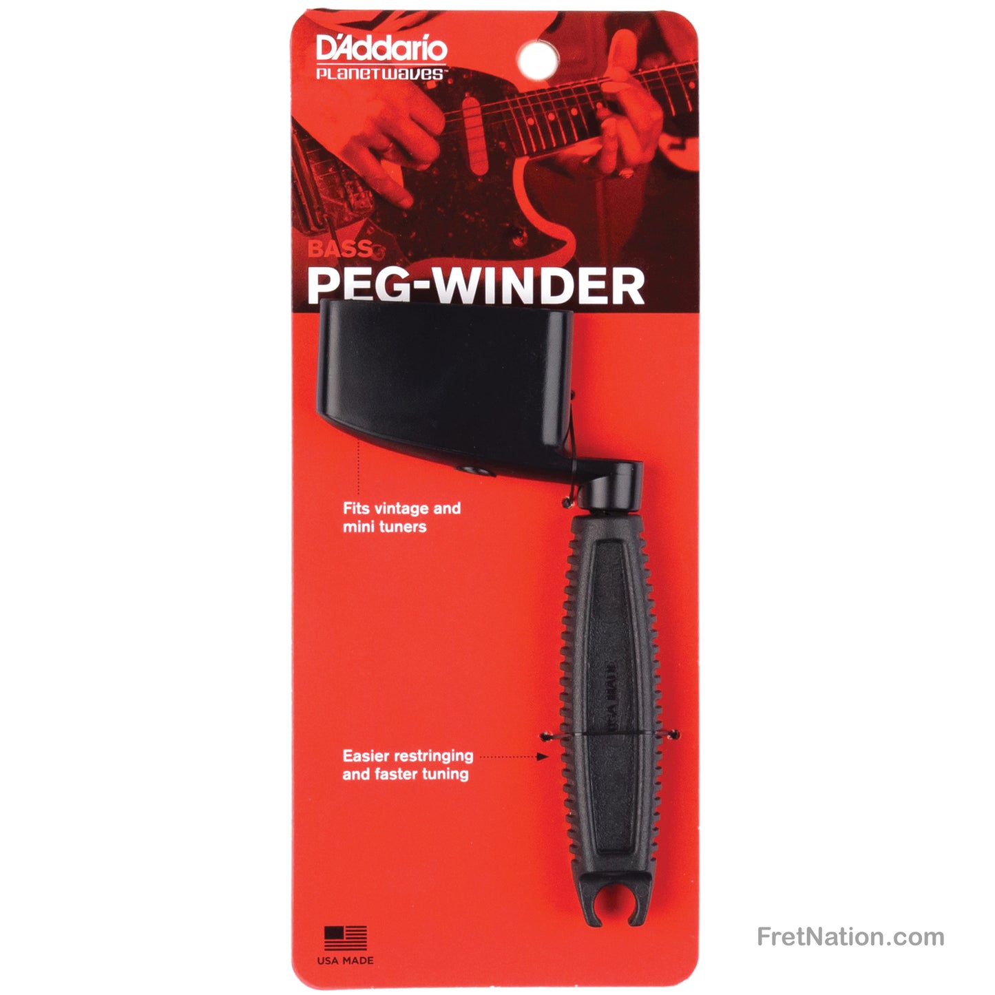 D'Addario D'Addario Ergonomic Bass Guitar Peg Winder - PWPW1B
