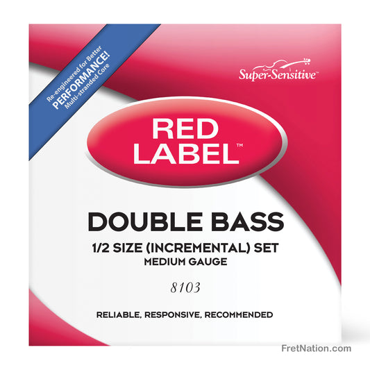 D'Addario D'Addario Red Label 1/2 Scale Incremental Double Bass String Set - 8103 1/2M Medium