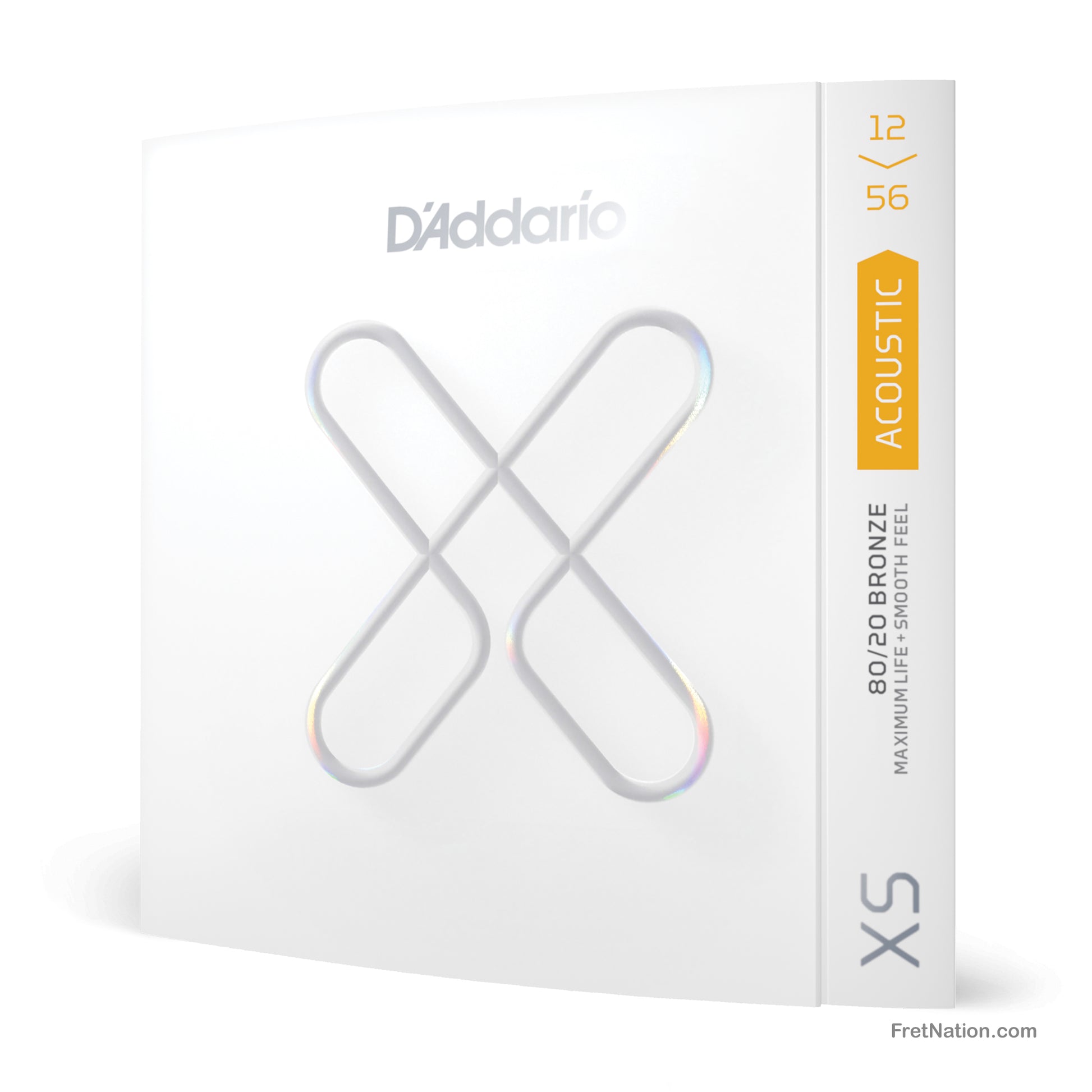 D'Addario D'Addario XS Coated 80/20 Bronze Acoustic Guitar Strings - 6-String 12-56 Light Medium XSABR1256