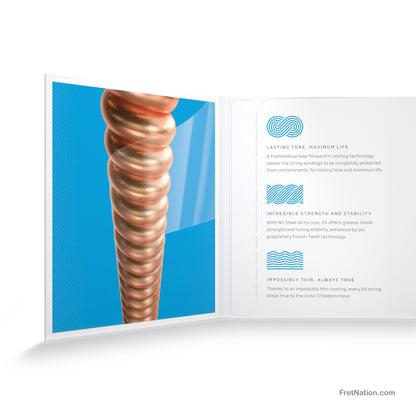 D'Addario D'Addario XS Coated Phosphor Bronze Acoustic Guitar Strings - 6-String 12-53 Light XSAPB1253