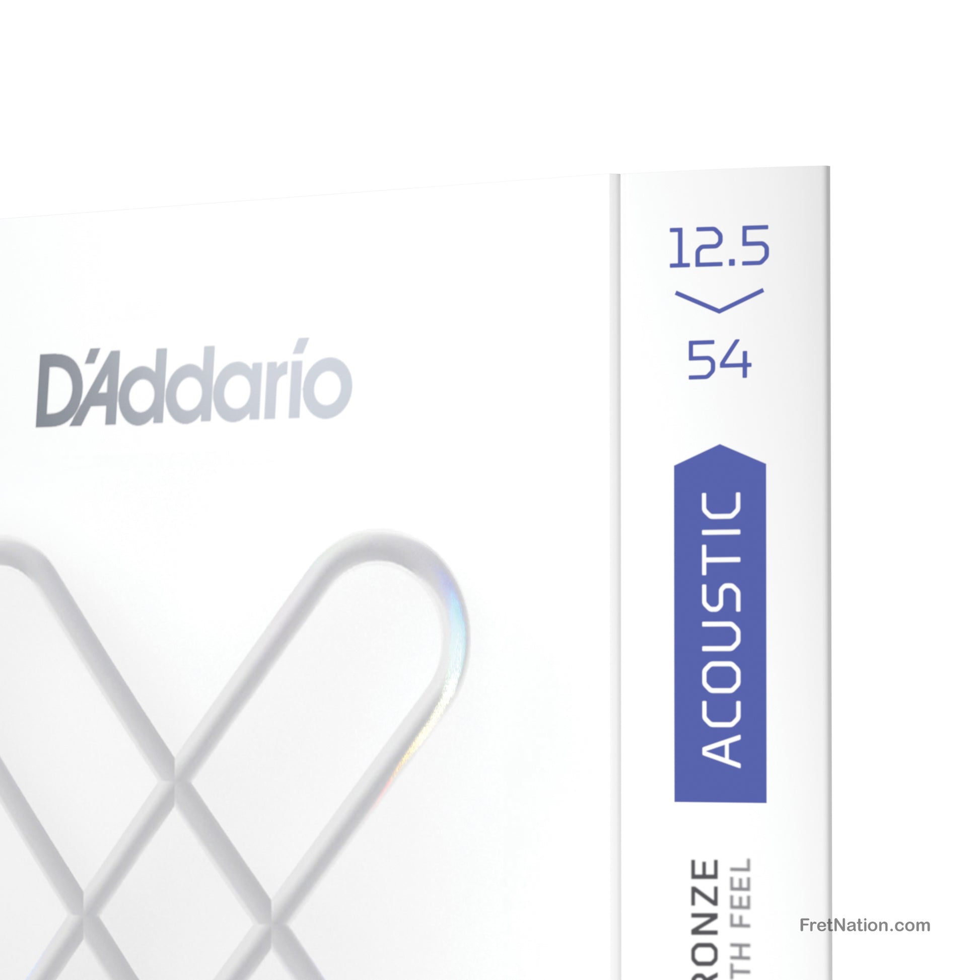 D'Addario D'Addario XS Coated Phosphor Bronze Acoustic Guitar Strings - 6-String 12.5-54 Light Plus XSAPB12554