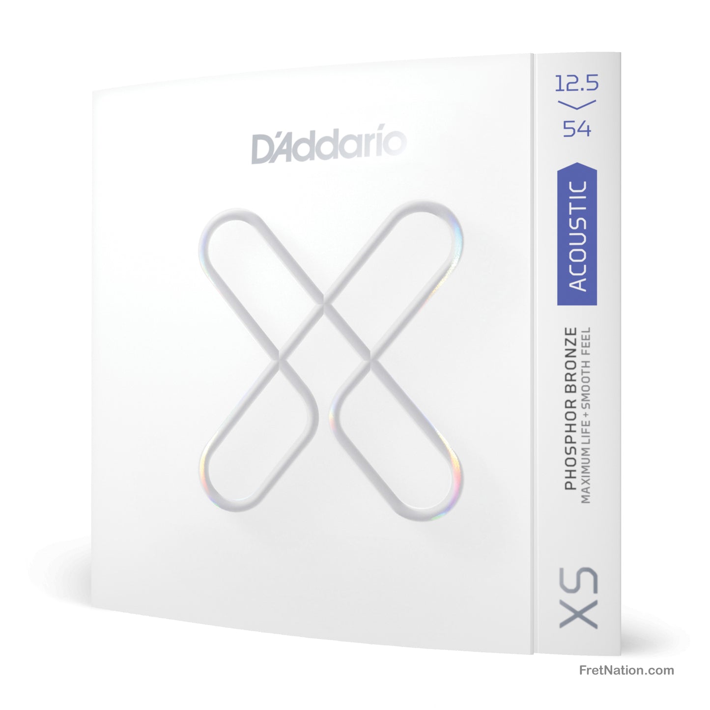 D'Addario D'Addario XS Coated Phosphor Bronze Acoustic Guitar Strings - 6-String 12.5-54 Light Plus XSAPB12554