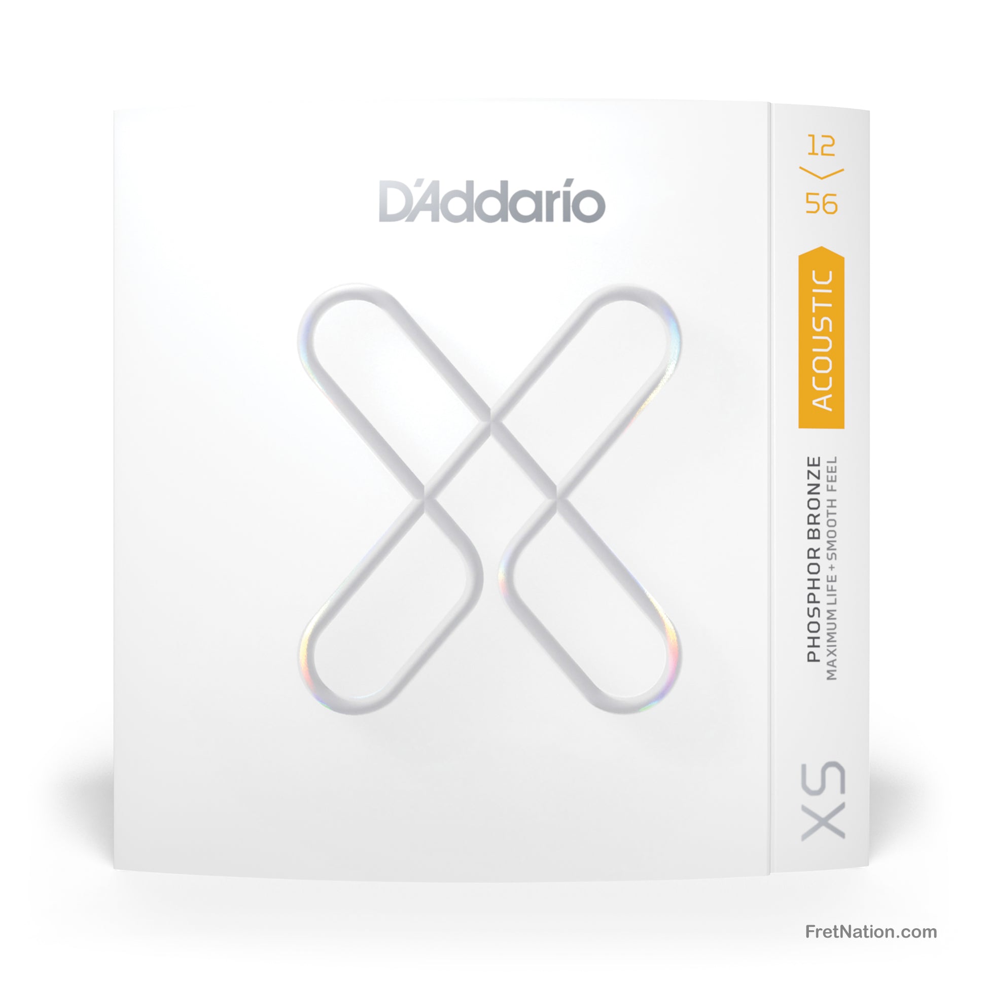 D'Addario D'Addario XS Coated Phosphor Bronze Acoustic Guitar Strings - 6-String 12-56 Light Medium XSAPB1256