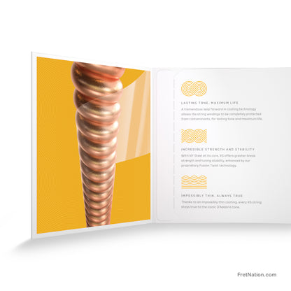 D'Addario D'Addario XS Coated Phosphor Bronze Acoustic Guitar Strings - 6-String 12-56 Light Medium XSAPB1256