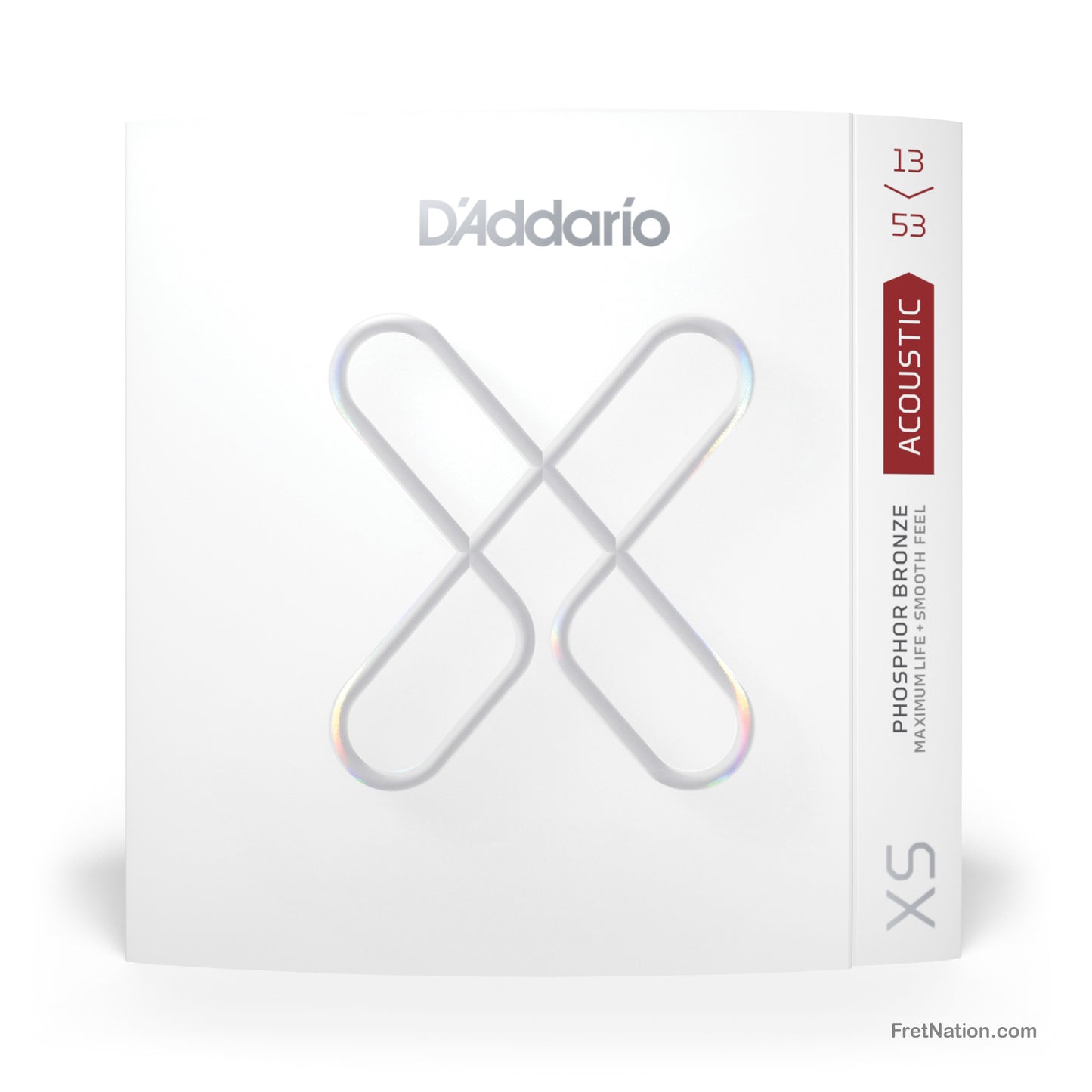 D'Addario D'Addario XS Coated Phosphor Bronze Acoustic Guitar Strings - 6-String 13-53 Hybrid Light XSAPB1353