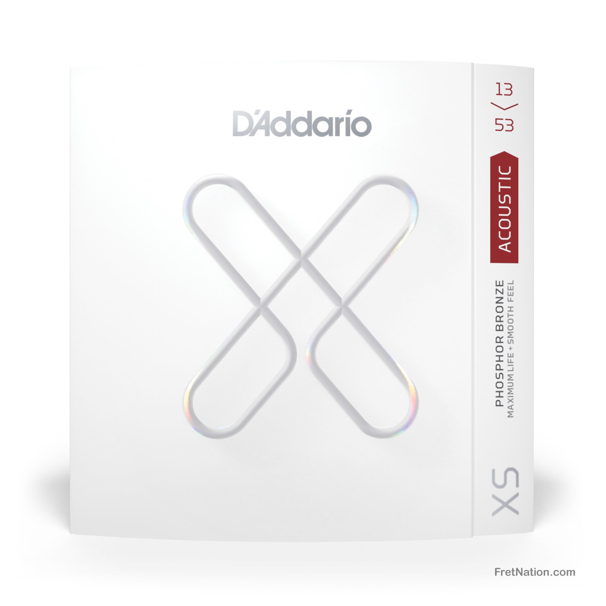 D'Addario D'Addario XS Coated Phosphor Bronze Acoustic Guitar Strings - 6-String 13-53 Hybrid Light XSAPB1353