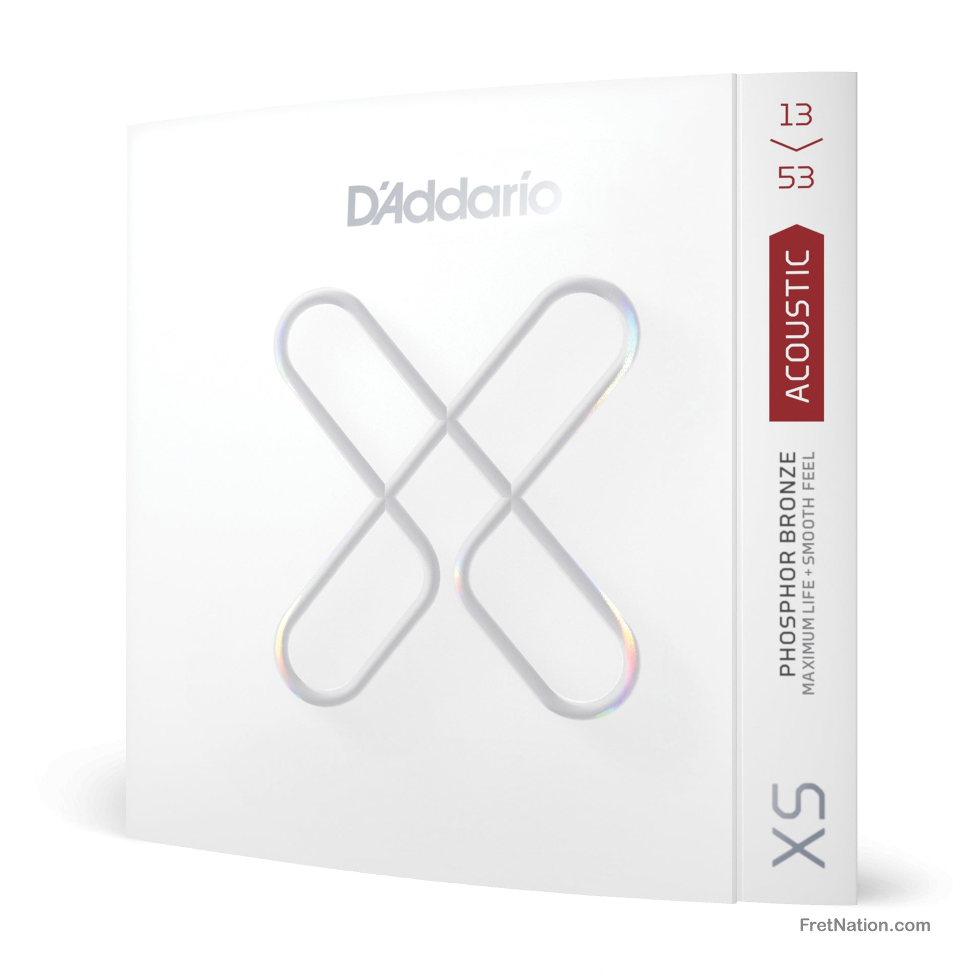 D'Addario D'Addario XS Coated Phosphor Bronze Acoustic Guitar Strings - 6-String 13-53 Hybrid Light XSAPB1353