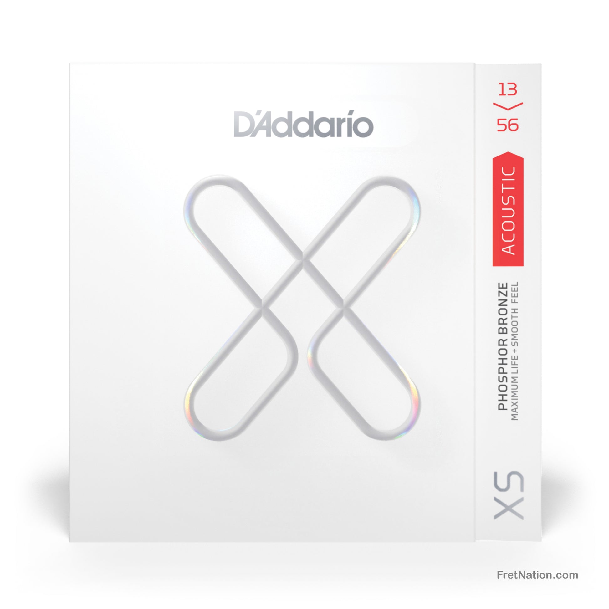 D'Addario D'Addario XS Coated Phosphor Bronze Acoustic Guitar Strings - 6-String 13-56 Medium XSAPB1356