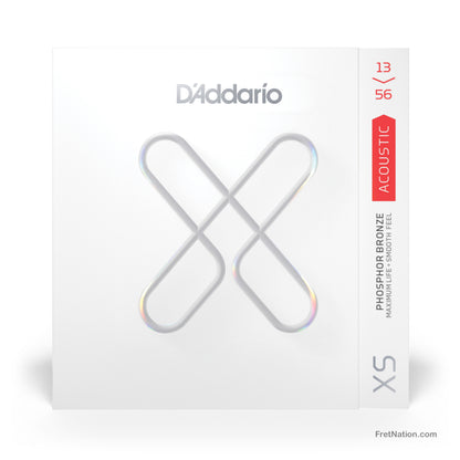 D'Addario D'Addario XS Coated Phosphor Bronze Acoustic Guitar Strings - 6-String 13-56 Medium XSAPB1356