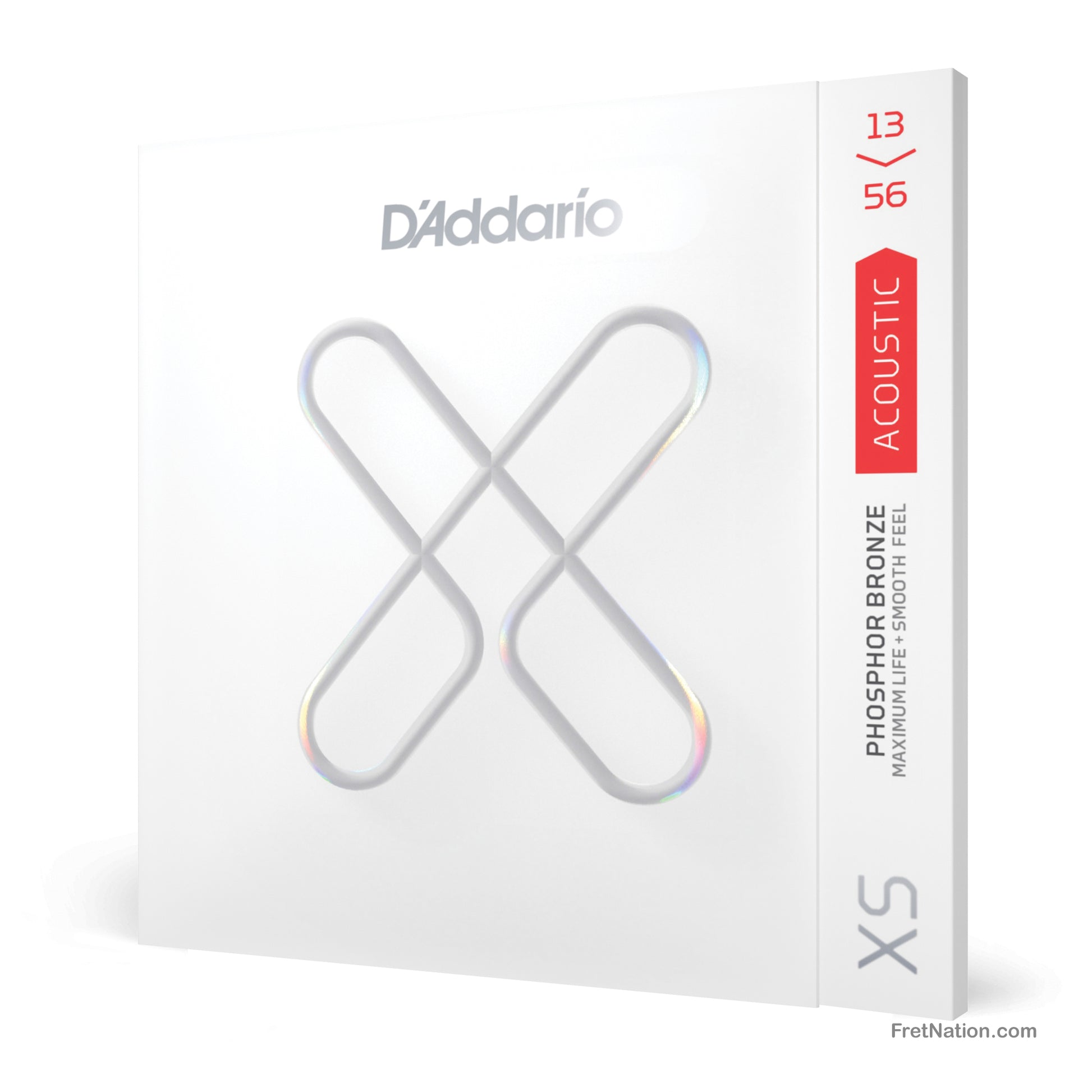 D'Addario D'Addario XS Coated Phosphor Bronze Acoustic Guitar Strings - 6-String 13-56 Medium XSAPB1356