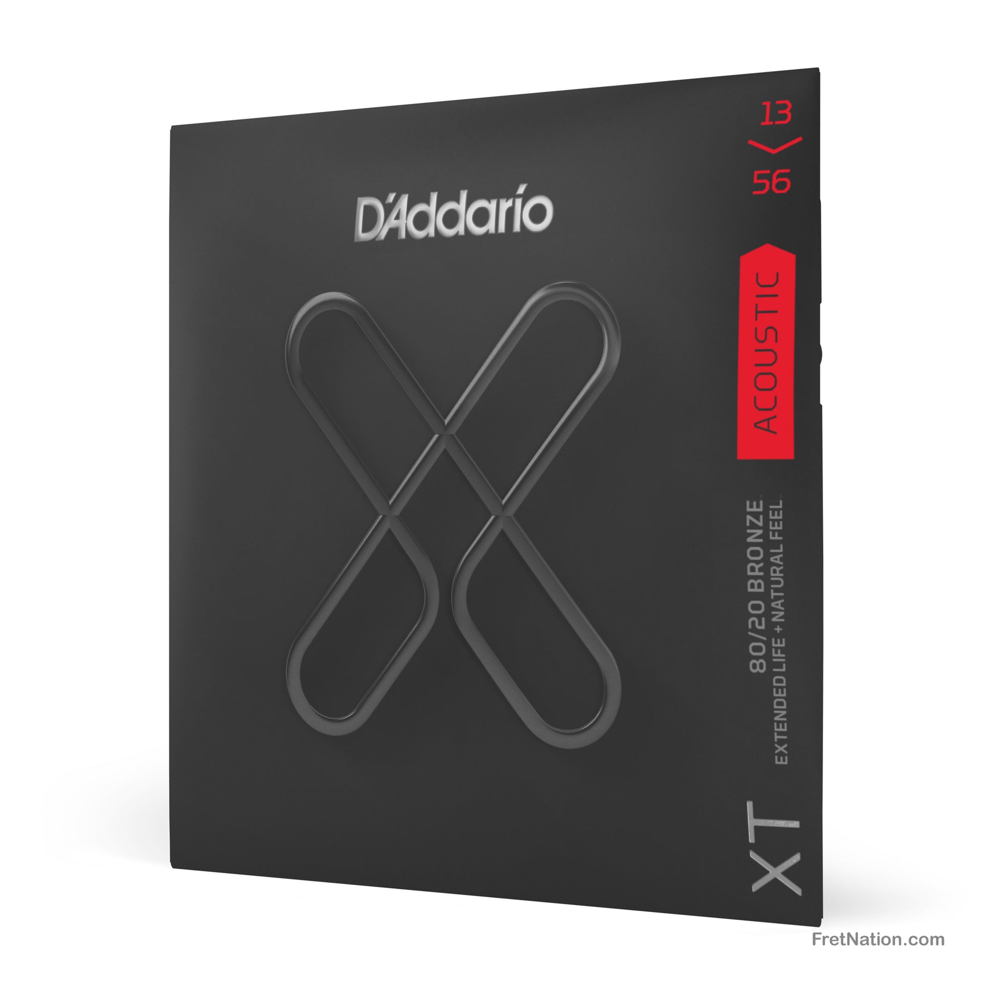 D'Addario D'Addario XT Coated 80/20 Bronze Acoustic Guitar Strings - 6-String 13-56 Medium XTABR1356