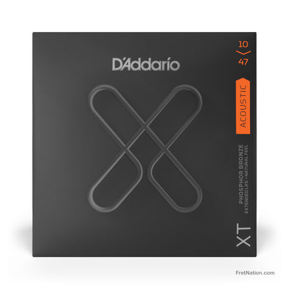 D'Addario D'Addario XT Coated Phosphor Bronze Acoustic Guitar Strings - 6-String 10-47 Extra Light XTAPB1047