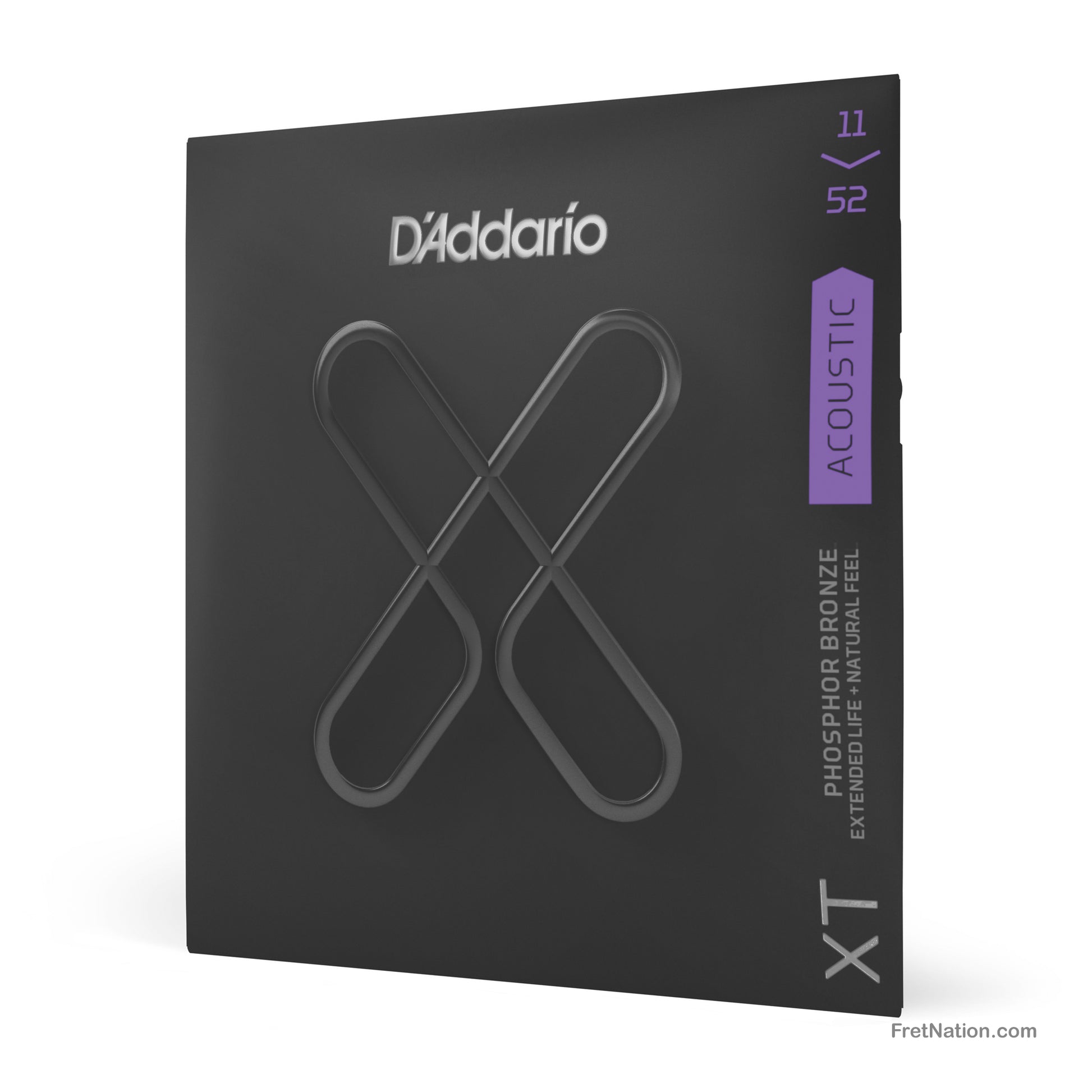 D'Addario D'Addario XT Coated Phosphor Bronze Acoustic Guitar Strings - 6-String 11-52 Custom Light XTAPB1152
