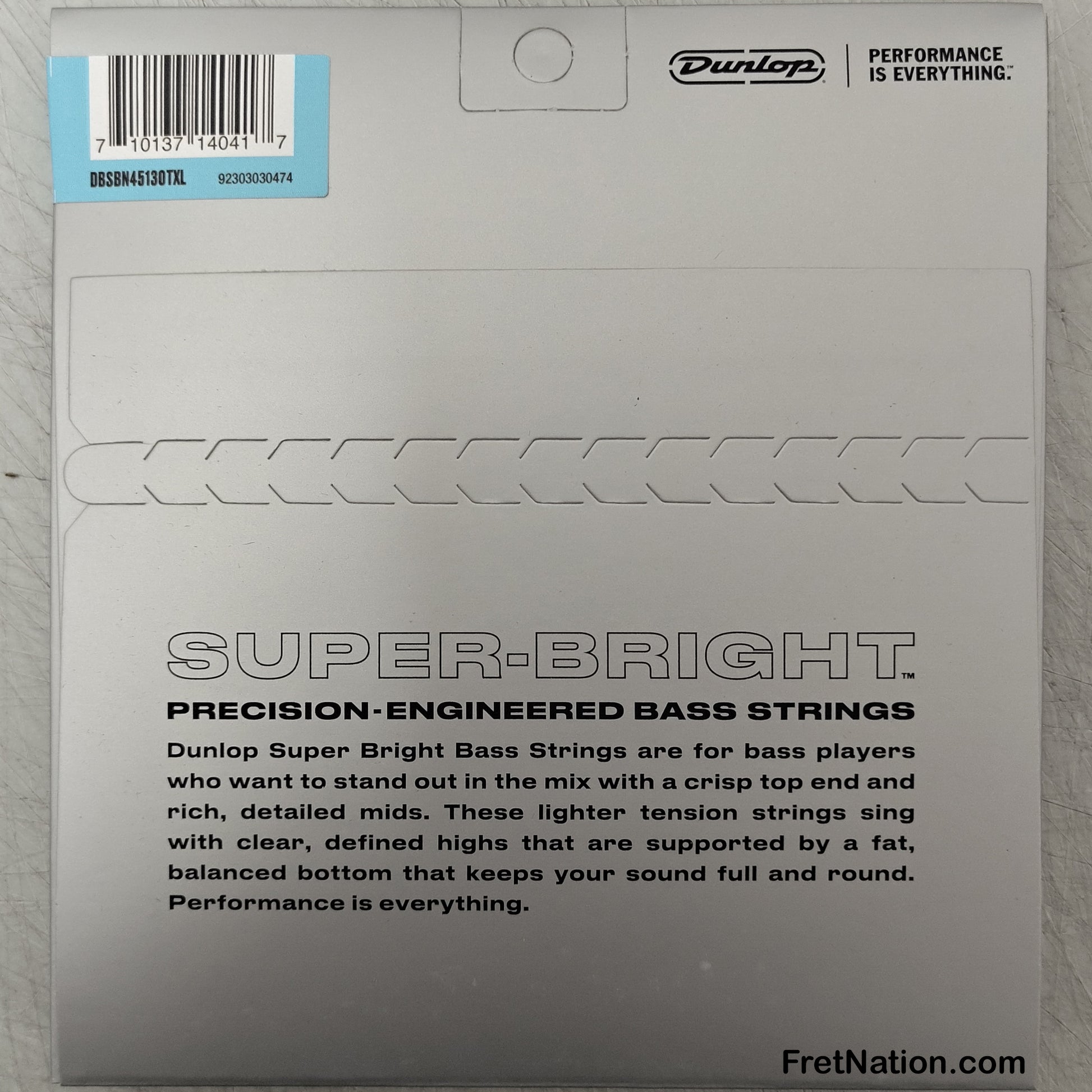 Jim Dunlop Dunlop Super Bright Nickel Plated Steel Electric Bass Strings Super Long Scale Set - 5-String Tapered 45-130T DBSBN45130TXL