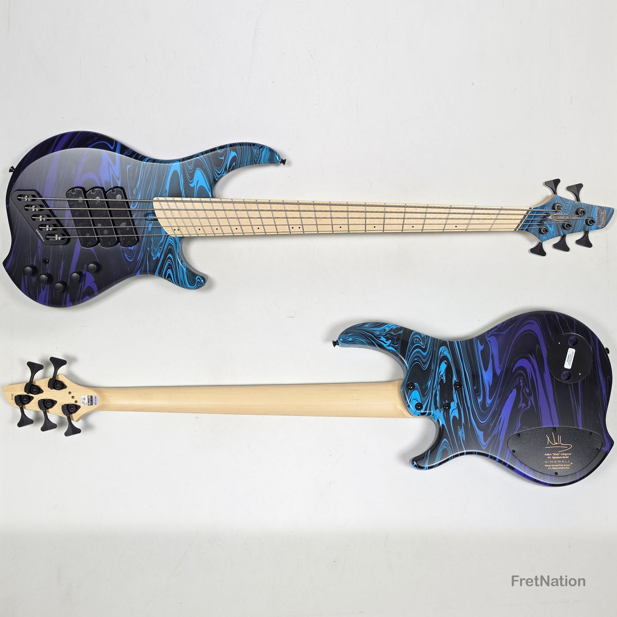 Dingwall Dingwall NG3 5-String Purple Blue Fade Swirl Multi-Scale - 9.00lbs #21755