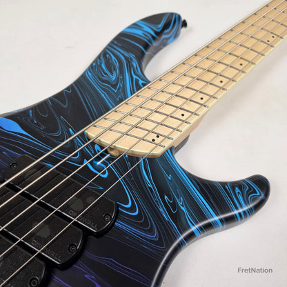 Dingwall Dingwall NG3 5-String Purple Blue Fade Swirl Multi-Scale - 8.92lbs #21822