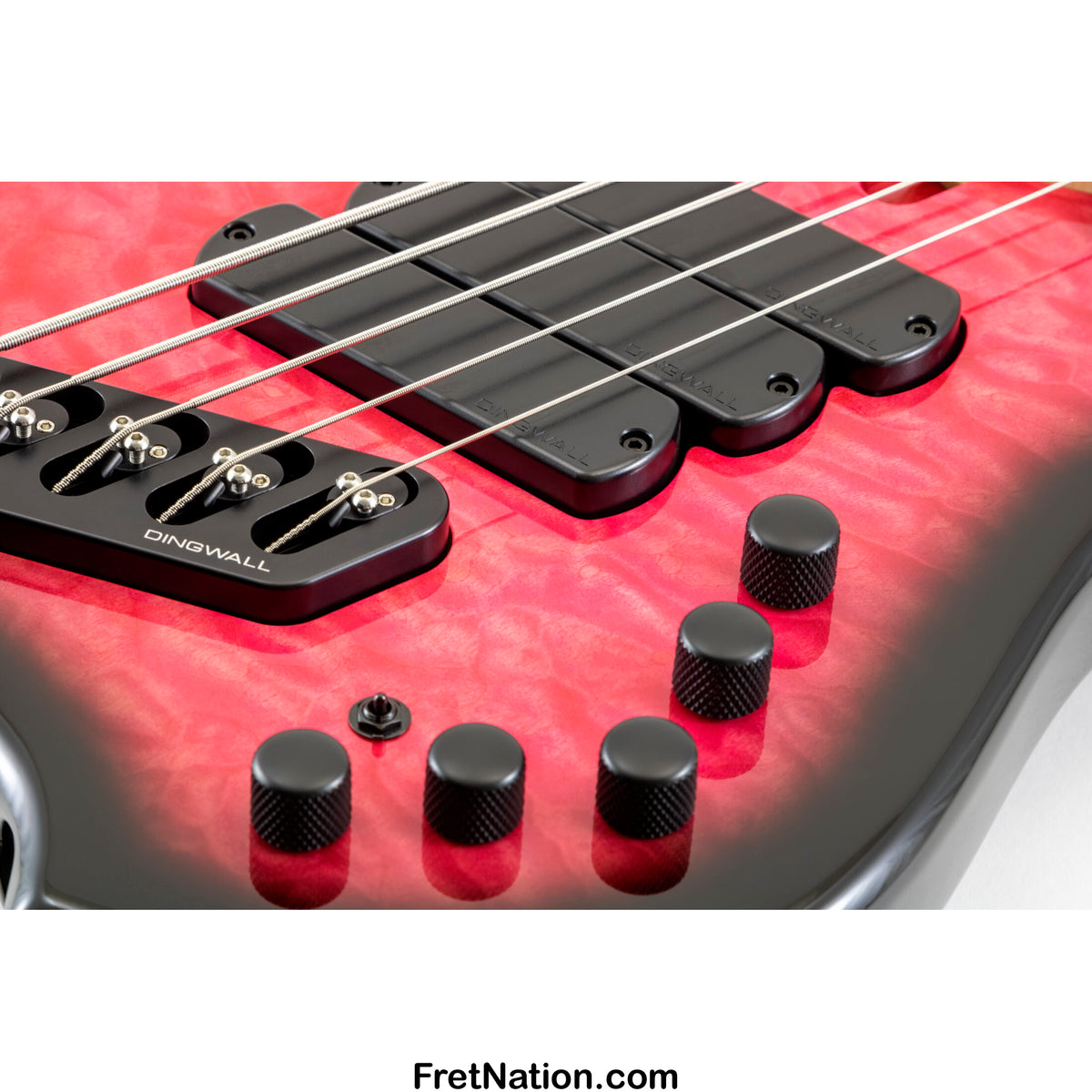 Dingwall Combustion C3 5-String Pink to Black Burst w/ Maple Fingerboard - Advanced Order