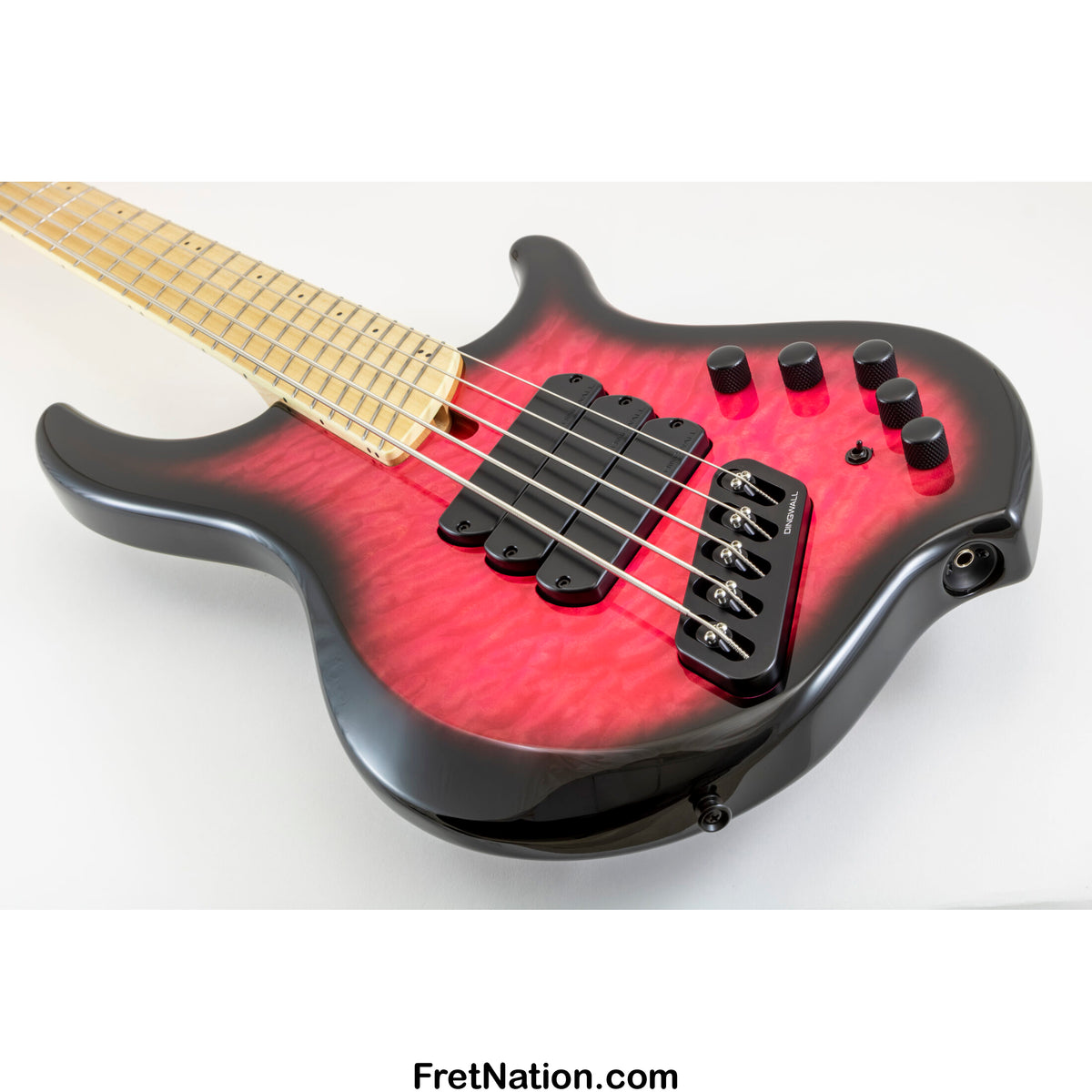 Dingwall Combustion C3 4-String Pink to Black Burst w/ Maple Fingerboard - Advanced Order