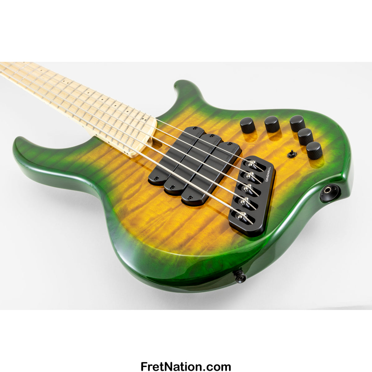 Dingwall Combustion C3 5-String Yellow to Green Burst w/ Maple Fingerboard - Advanced Order