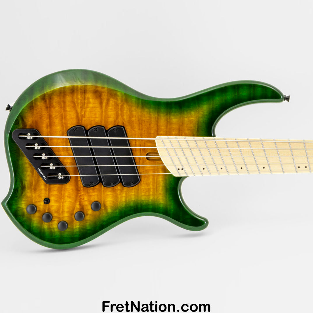 Dingwall Combustion C3 6-String Yellow to Green Burst w/ Maple Fingerboard - Advanced Order