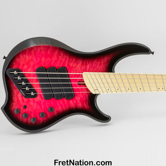 Dingwall Combustion C3 5-String Pink to Black Burst w/ Maple Fingerboard - Advanced Order