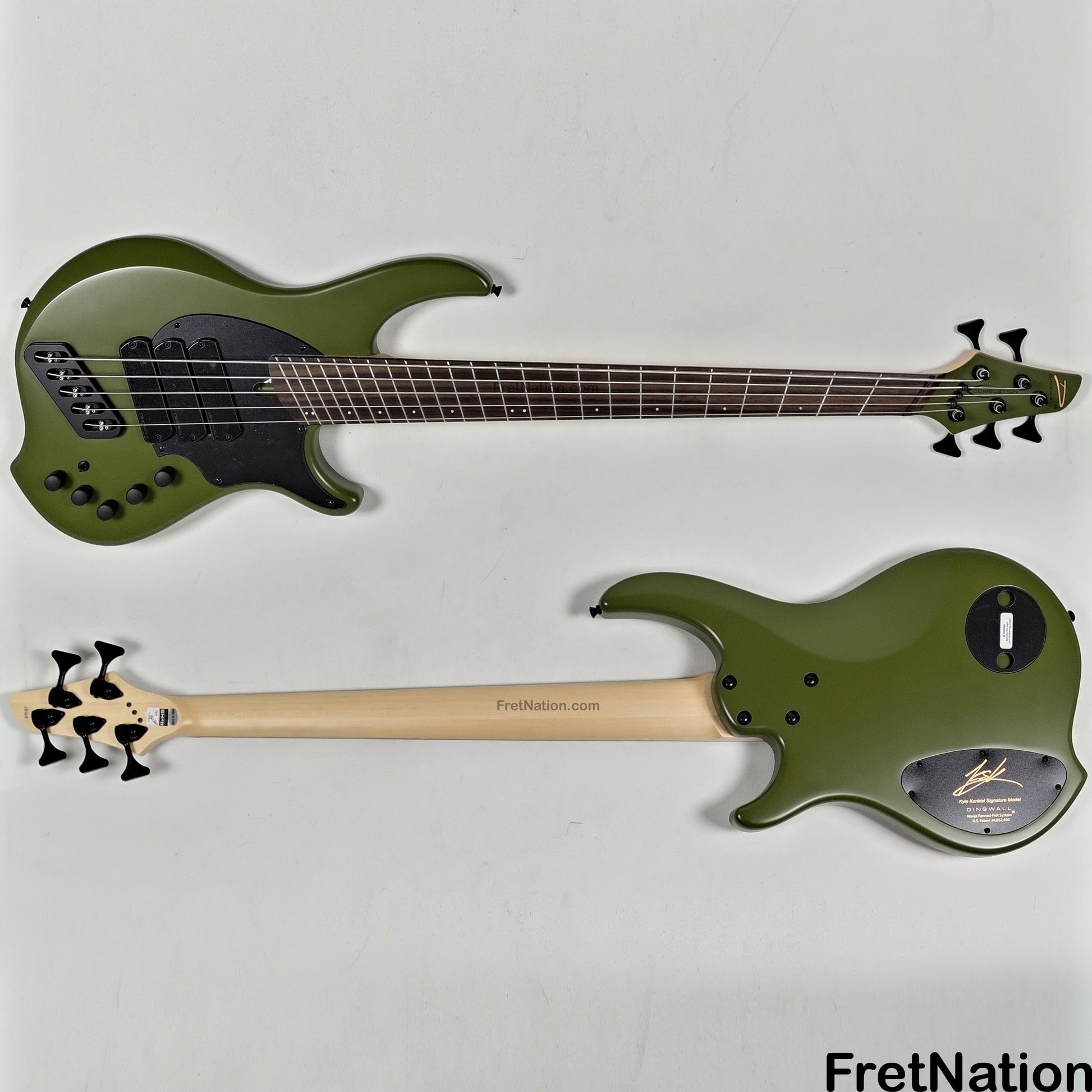 Dingwall Dingwall Kyle Konkiel Signature 5-String Combustion Matte Army Green - 8.94lbs #20157