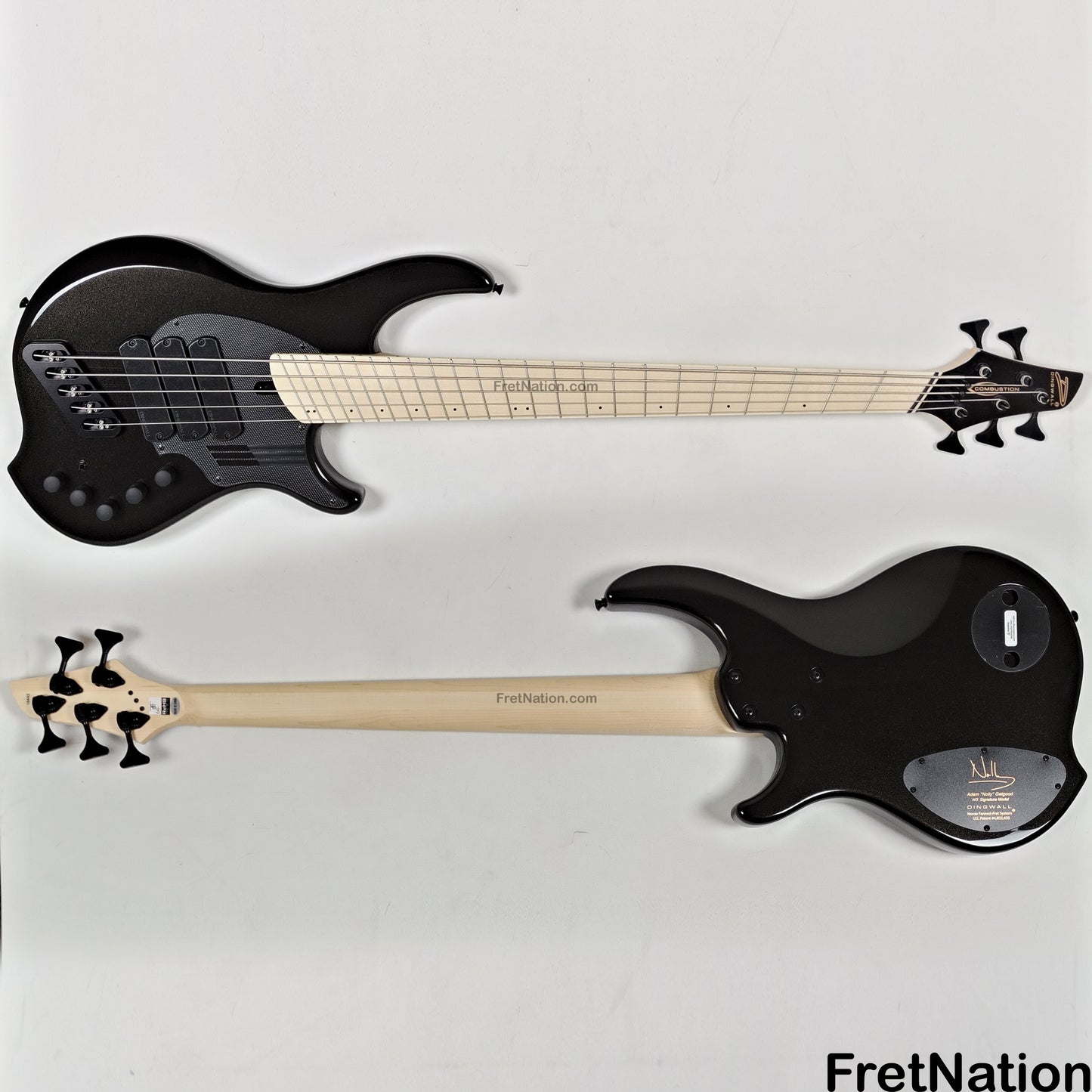 Dingwall Dingwall NG3 5-String Metallic Black Fanned Fret Multi-Scale - 8.98lbs #18442B B-Stock