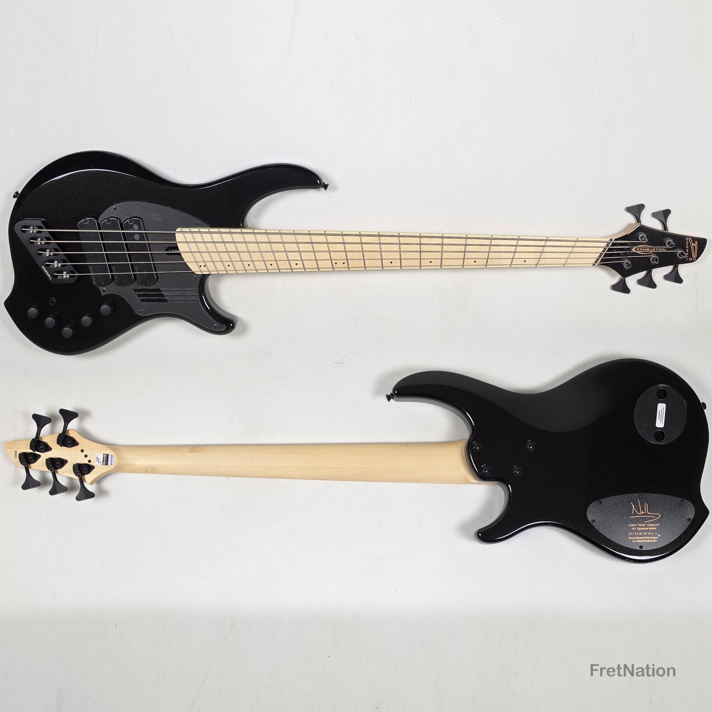 Dingwall Dingwall NG3 5-String Metallic Black Fanned Fret Multi-Scale - 9.14lbs #20928B B-Stock