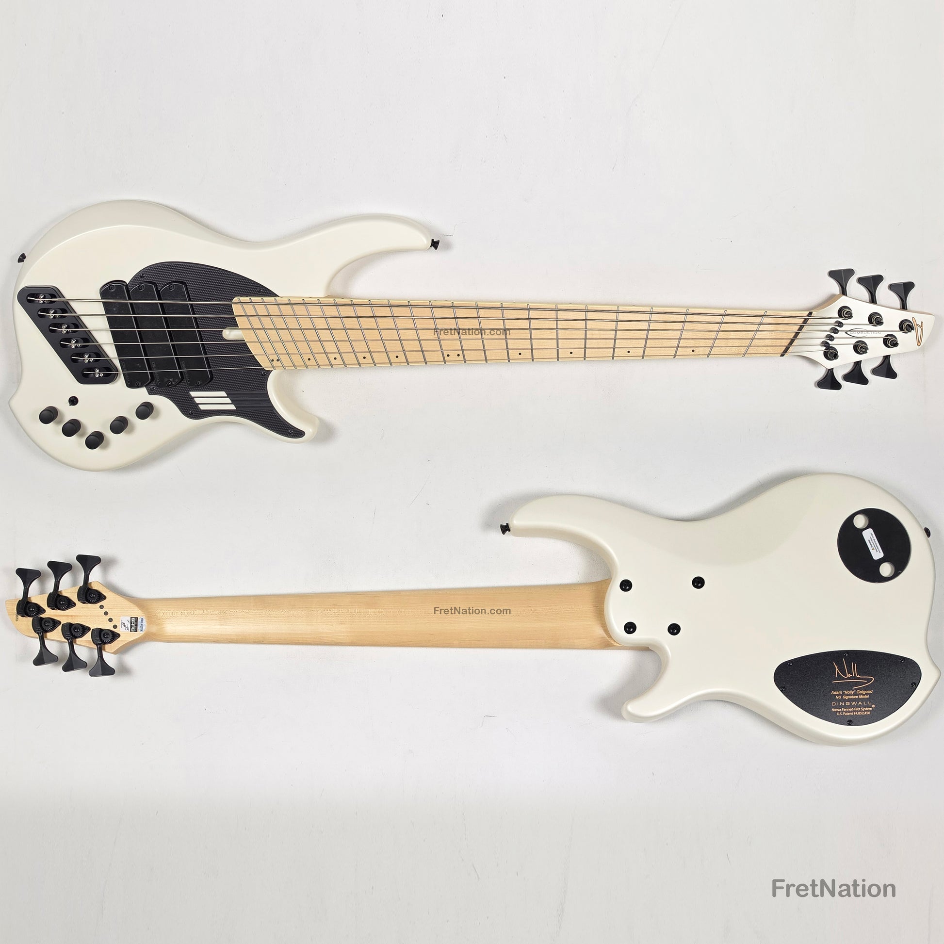 Dingwall Dingwall NG3 6-String Matte Ducati White Pearl Bass w/ Bag 9.72lbs #19965B B-Stock