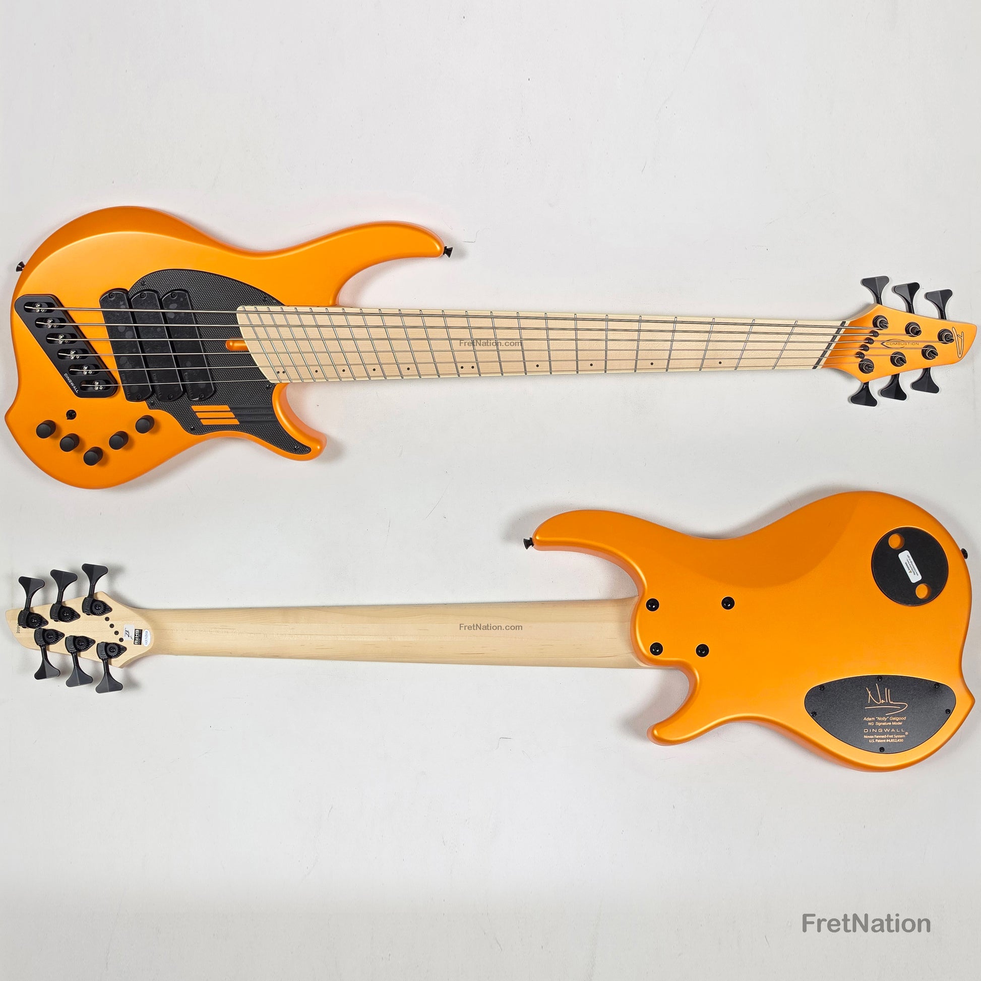 Dingwall Dingwall NG3 6-String Matte Lamborghini Orange Bass w/ Bag 9.24lbs #20917