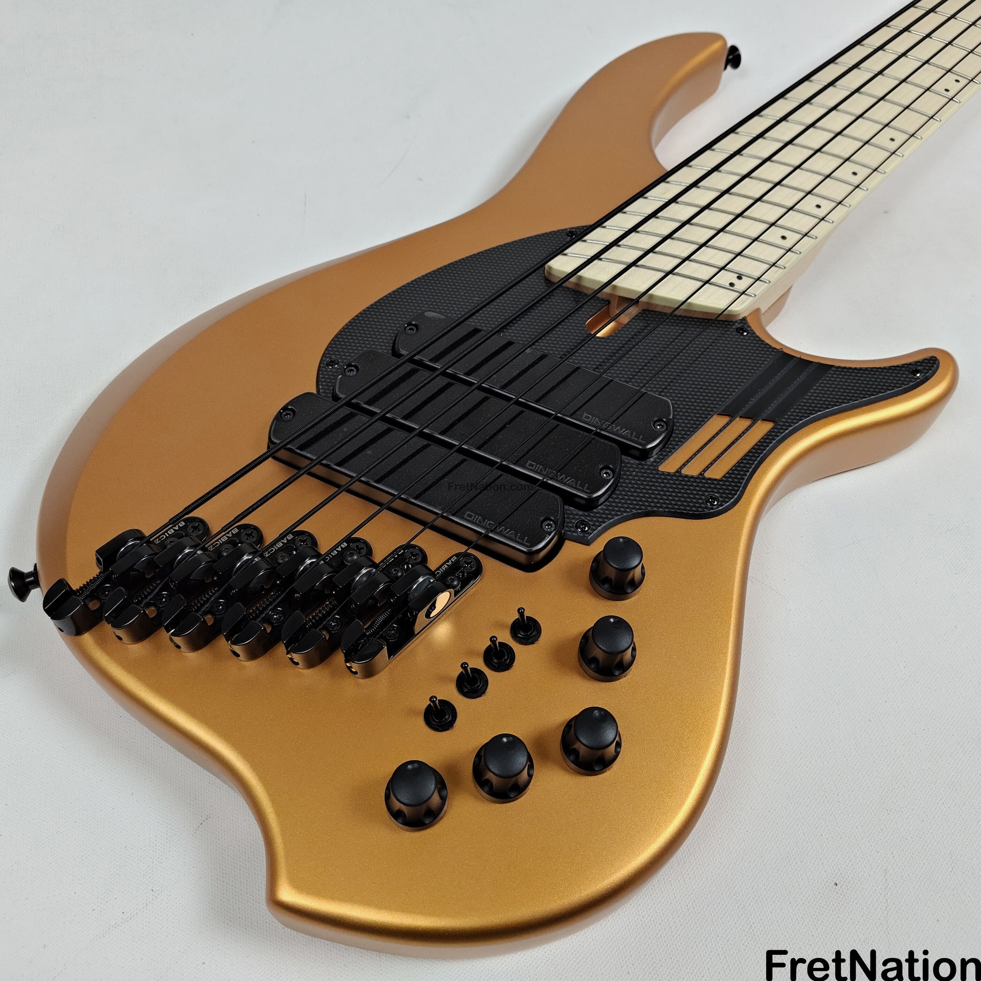 Dingwall Dingwall NG3 6-String Matte Gold Metallic Bass 9.48lbs #16163 - UPGRADED