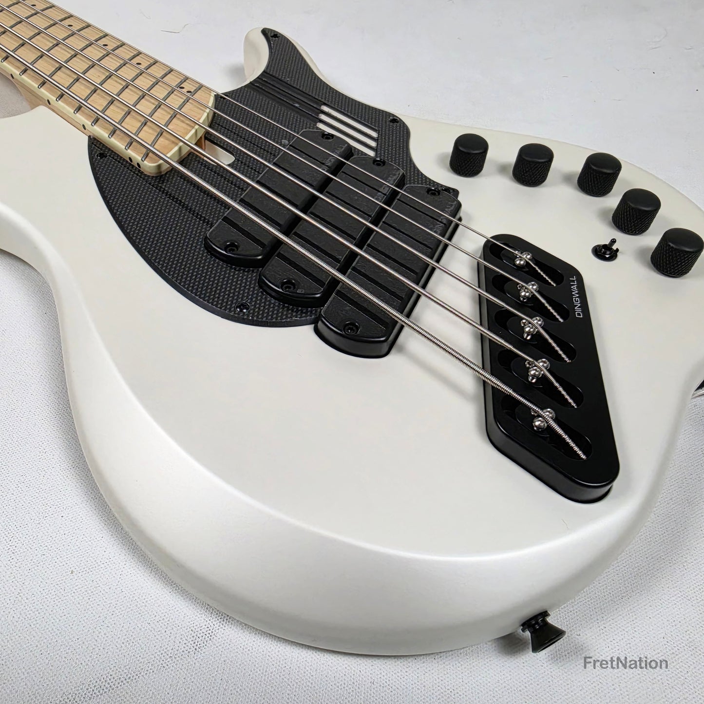 Dingwall NG3 5-String Ducati White Fanned Fret Multi-Scale - 9.06lbs #21063