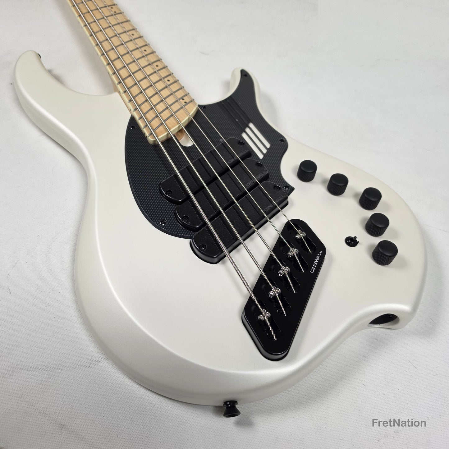 Dingwall NG3 5-String Ducati White Fanned Fret Multi-Scale - 9.06lbs #21063