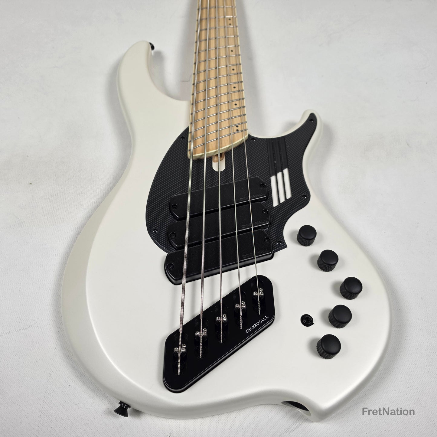 Dingwall NG3 5-String Ducati White Fanned Fret Multi-Scale - 9.06lbs #21063