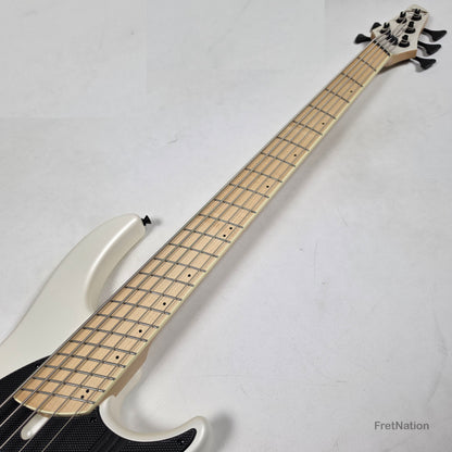Dingwall NG3 5-String Ducati White Fanned Fret Multi-Scale - 9.06lbs #21063