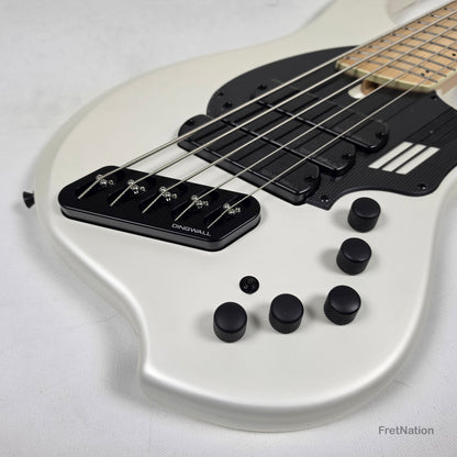 Dingwall NG3 5-String Ducati White Fanned Fret Multi-Scale - 9.06lbs #21063