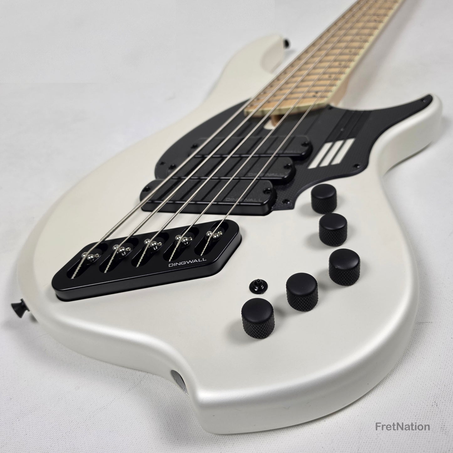 Dingwall NG3 5-String Ducati White Fanned Fret Multi-Scale - 9.06lbs #21063