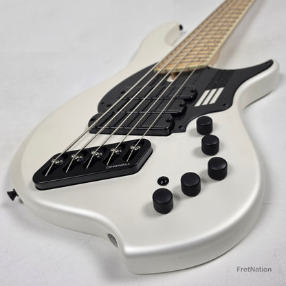 Dingwall NG3 5-String Ducati White Fanned Fret Multi-Scale - 9.06lbs #21063